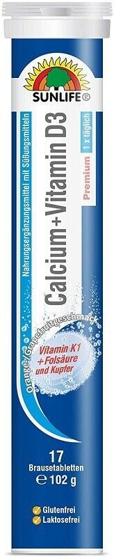 Sunlife Calcium + D3 17er Brausetabletten