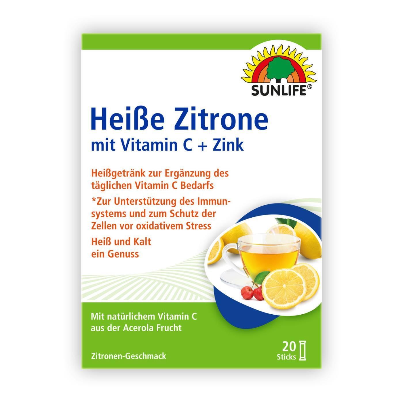 Sunlife Heiße Zitrone + Acerola Sticks 20 Sticks