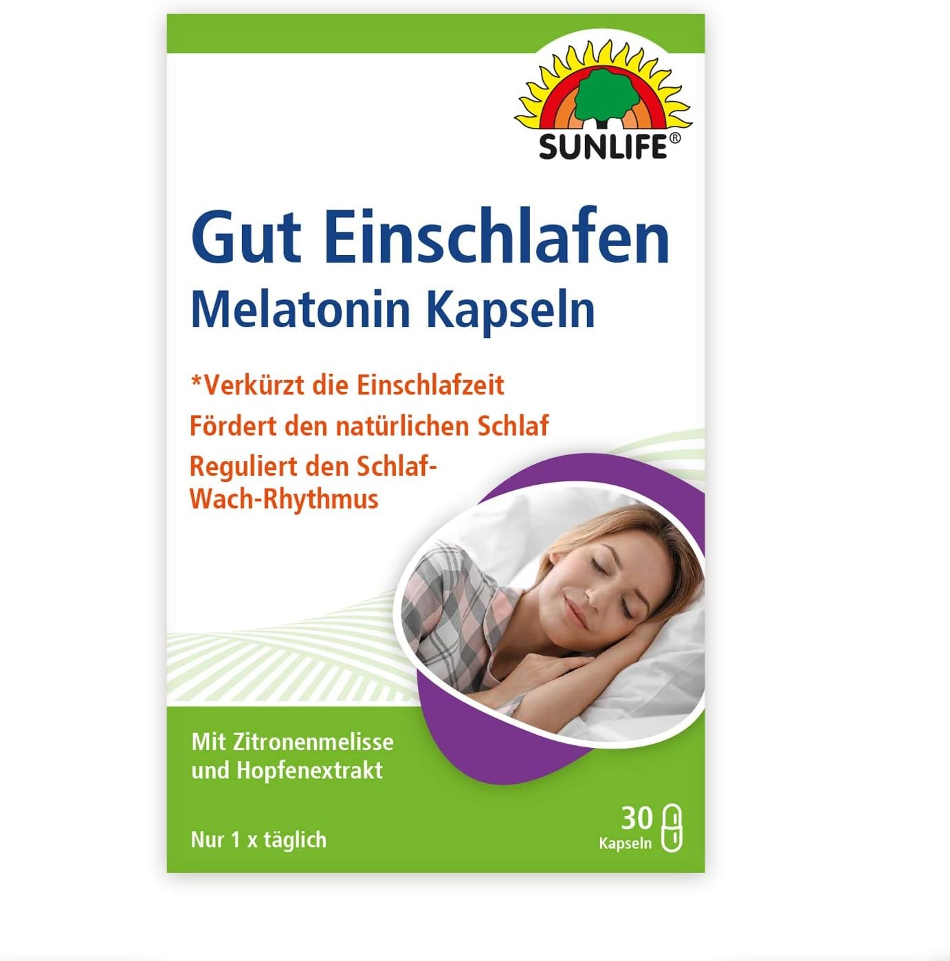 Sunlife Gut Einschlafen - Melatonin Kapseln 30 Stk.
